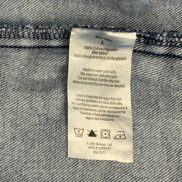 NWT NICKELODEON Jean Jacket Rugrats Size L - Picture 7 of 7